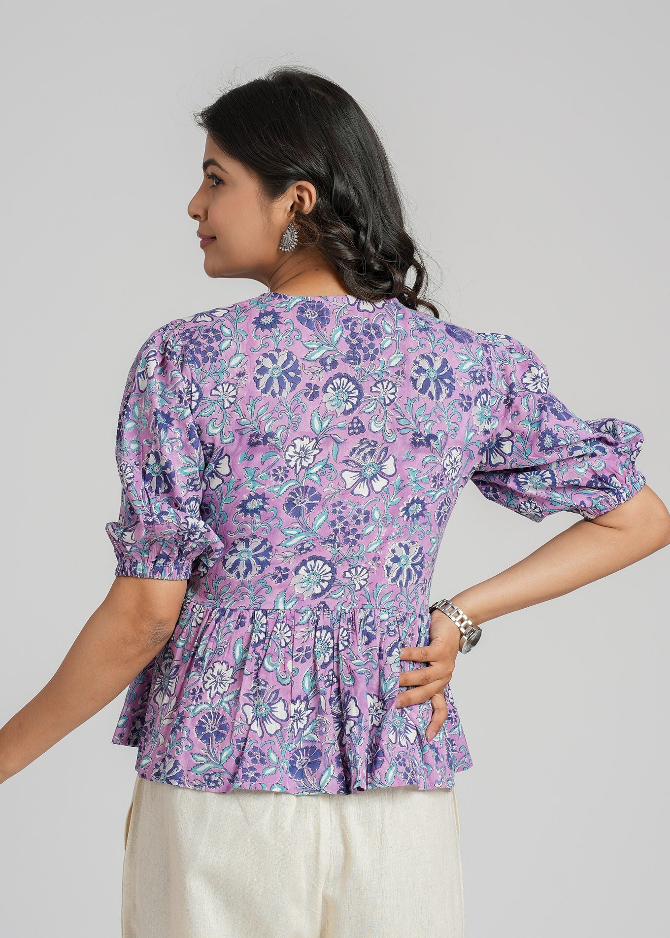 Block Printed Cotton Short Top