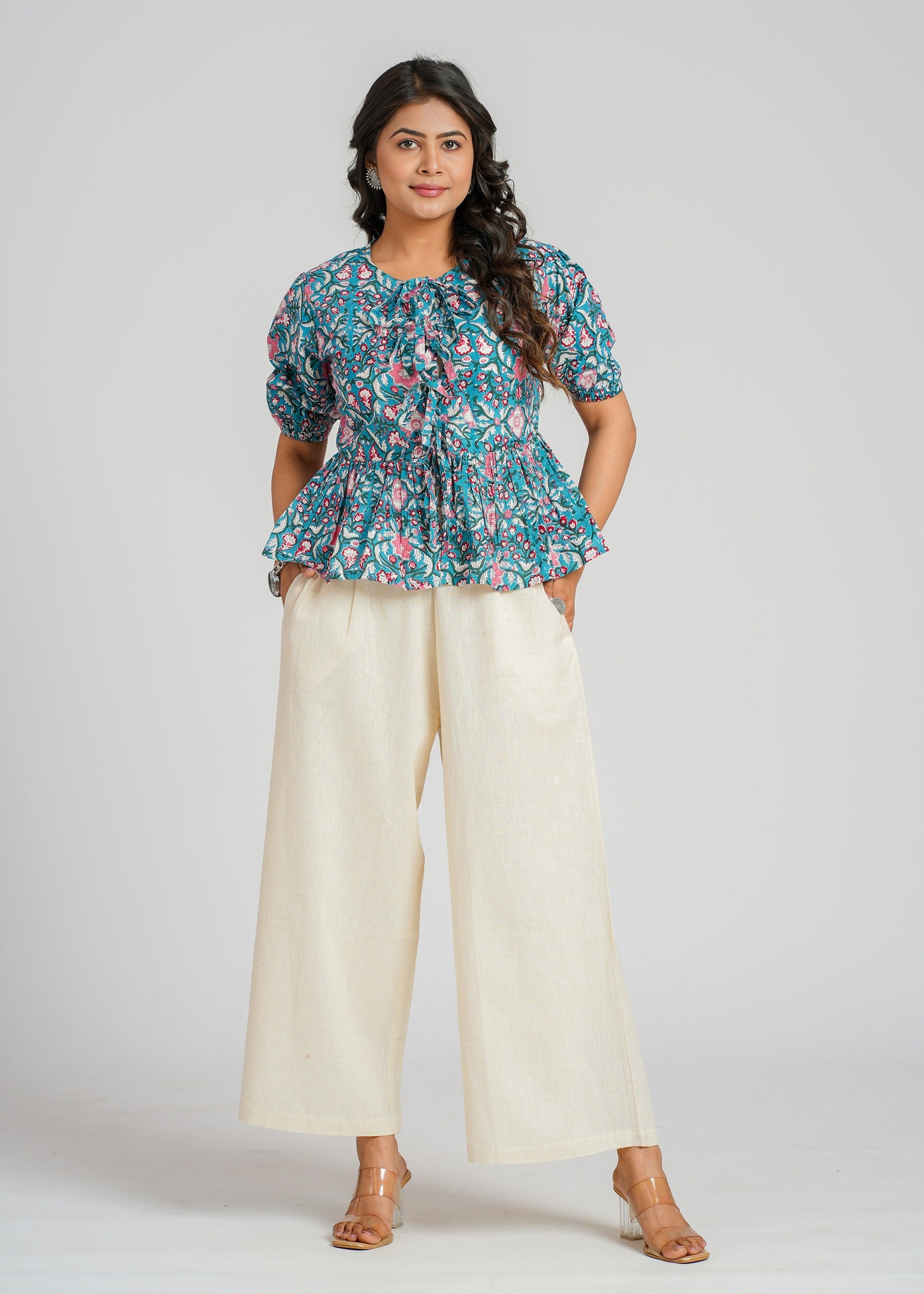 Midnight Block Printed Short Top