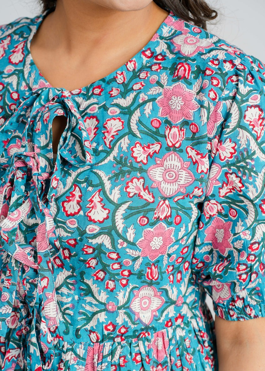 Block Printed Cotton Short Top