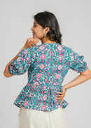 Block Printed Cotton Short Top