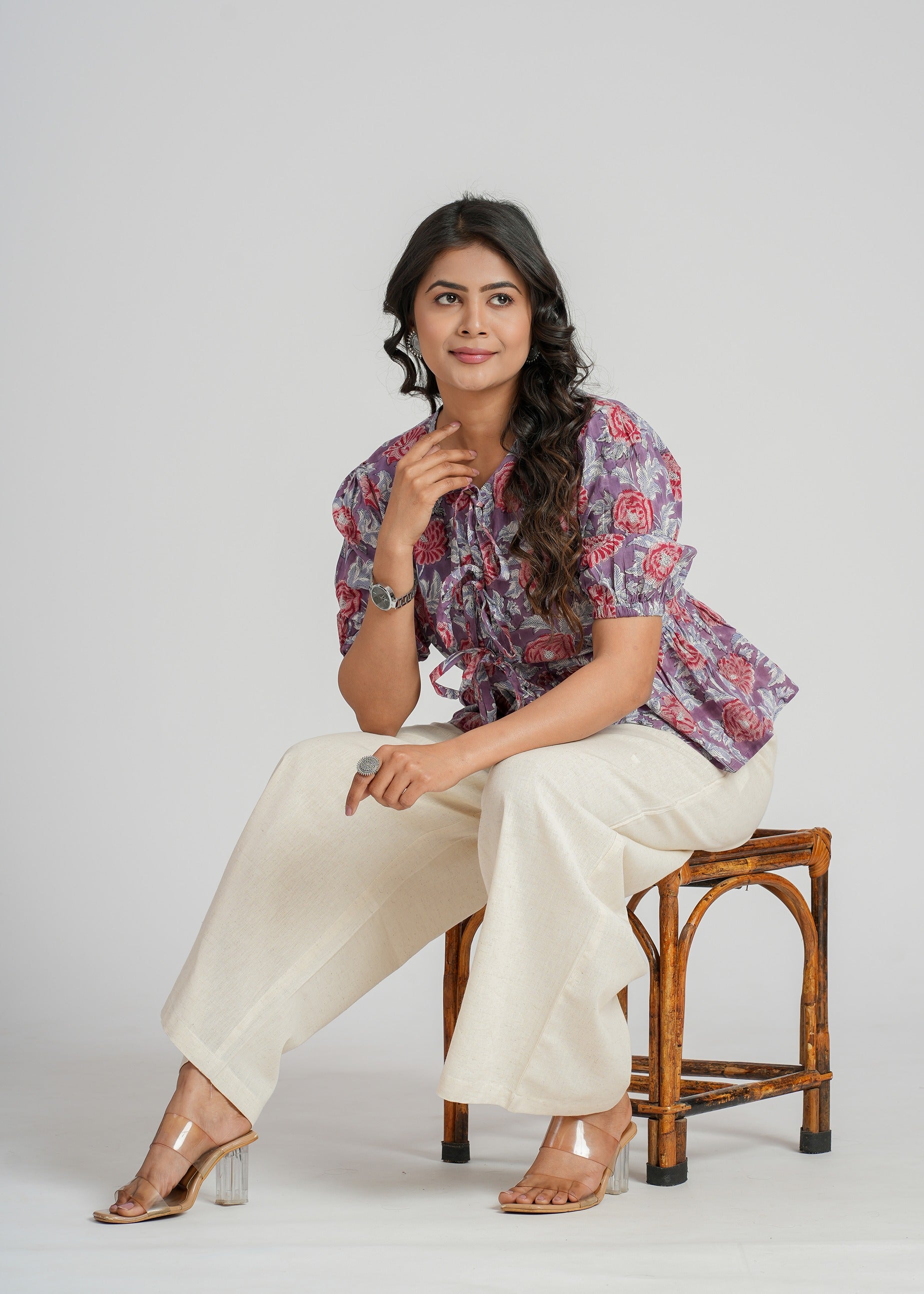 Block Printed Cotton Short Top