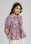 Block Printed Cotton Short Top