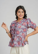 Block Printed Cotton Short Top