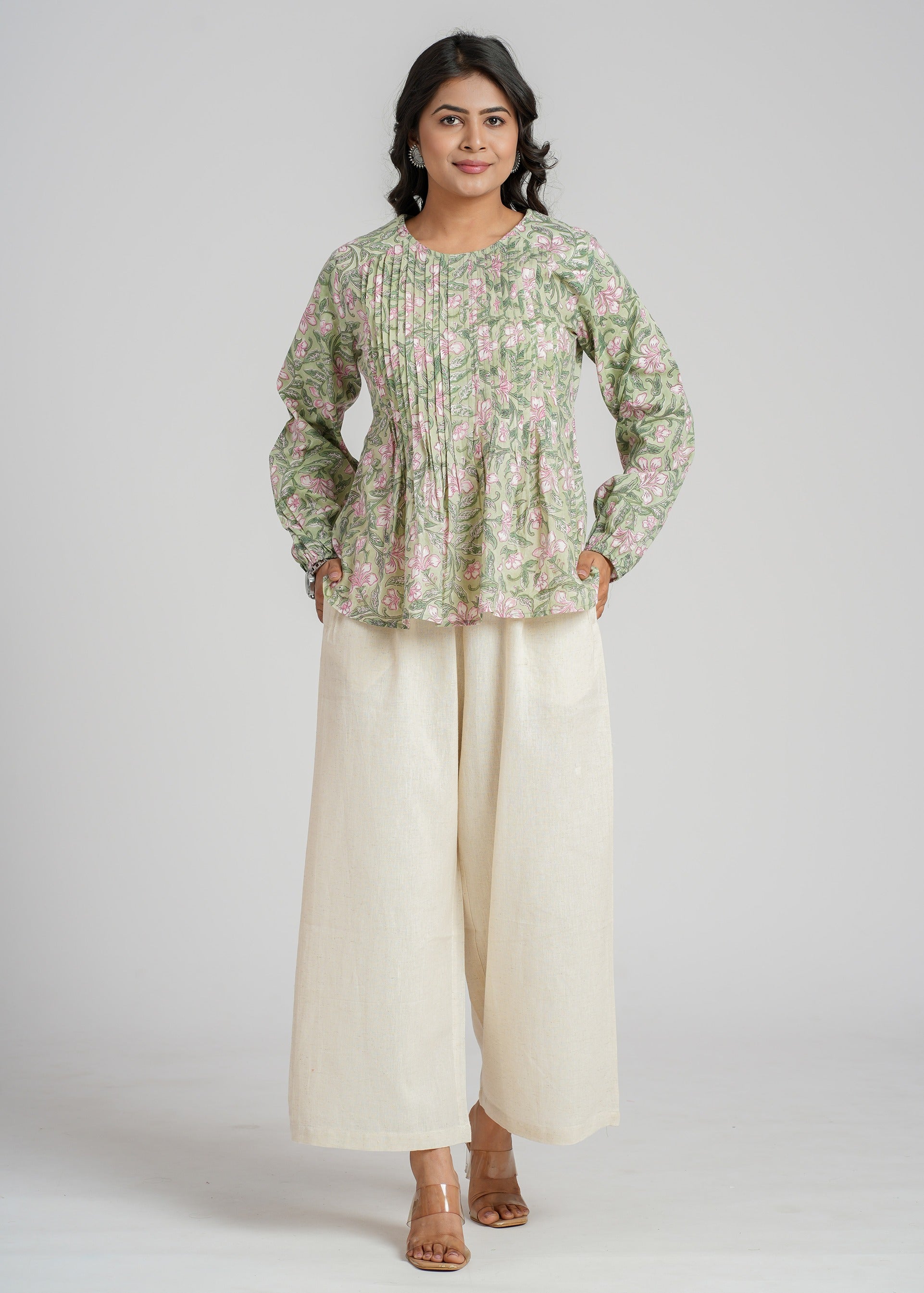 Willow Block Printed Short Top
