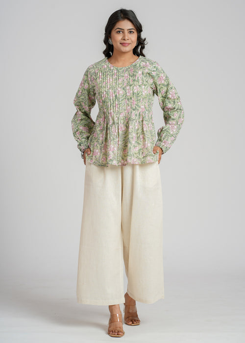 Block Printed Cotton Short Top