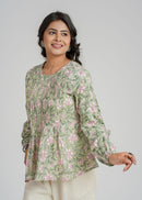 Block Printed Cotton Short Top