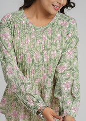 Willow Block Printed Short Top