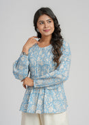 Block Printed Cotton Short Top