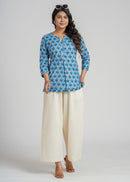 Block Printed Cotton Short Kurti