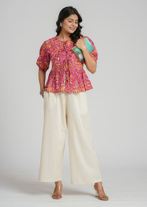 Block Printed Cotton Short Top