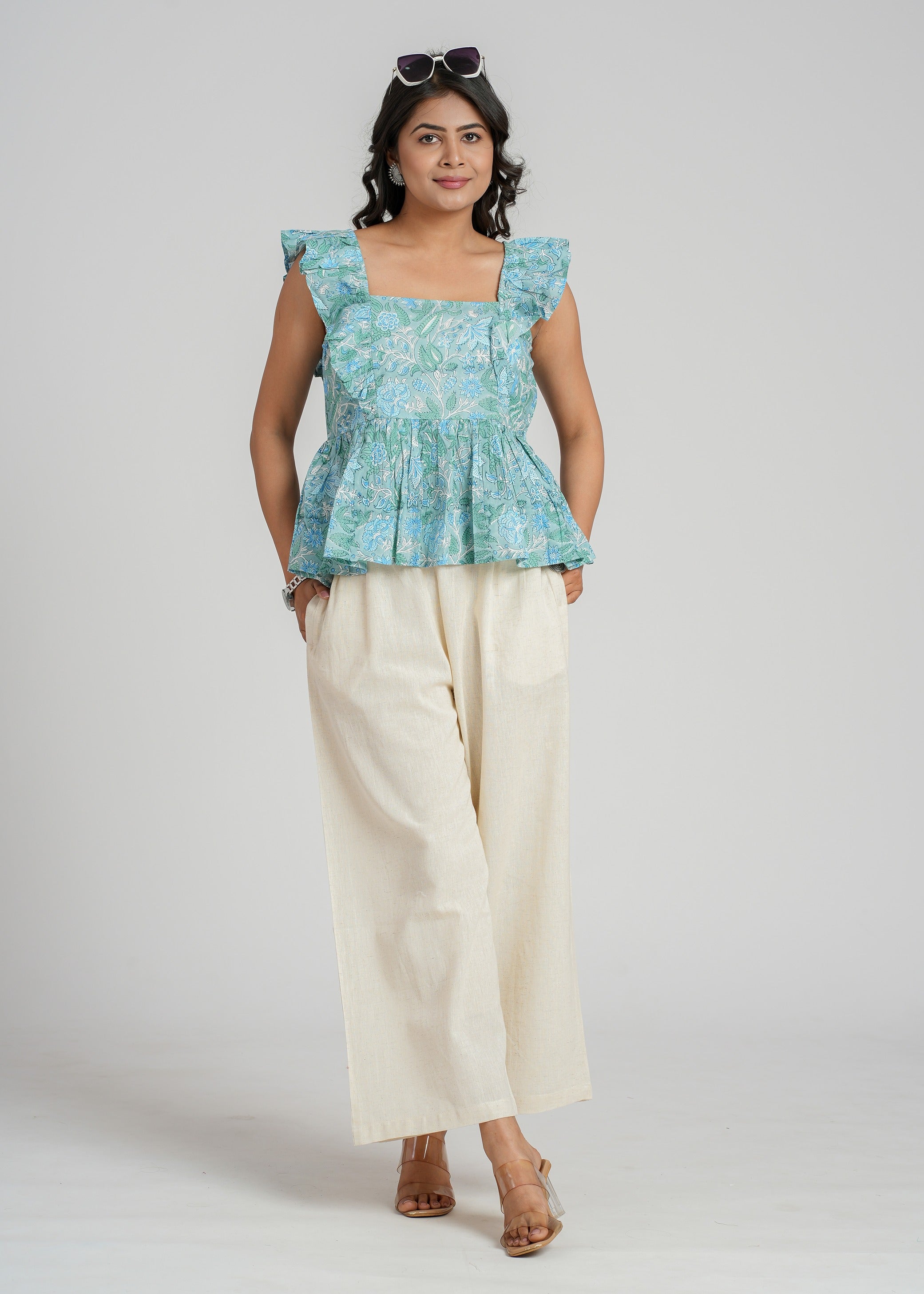 Block Printed Cotton Short Top