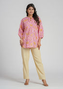 Block Printed Cotton Short Top