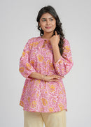 Block Printed Cotton Short Top