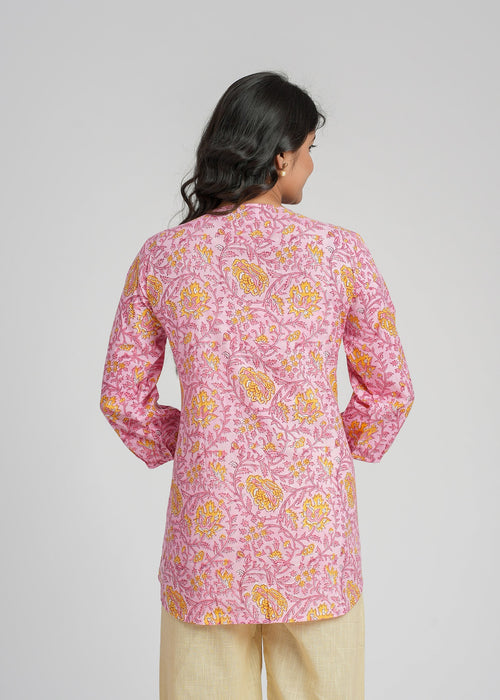 Block Printed Cotton Short Top