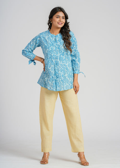 Block Printed Cotton Short Top