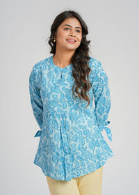 Block Printed Cotton Short Top