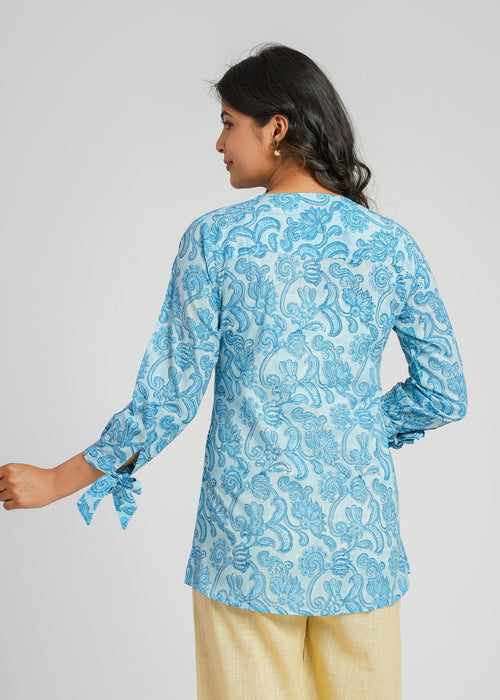Block Printed Cotton Short Top