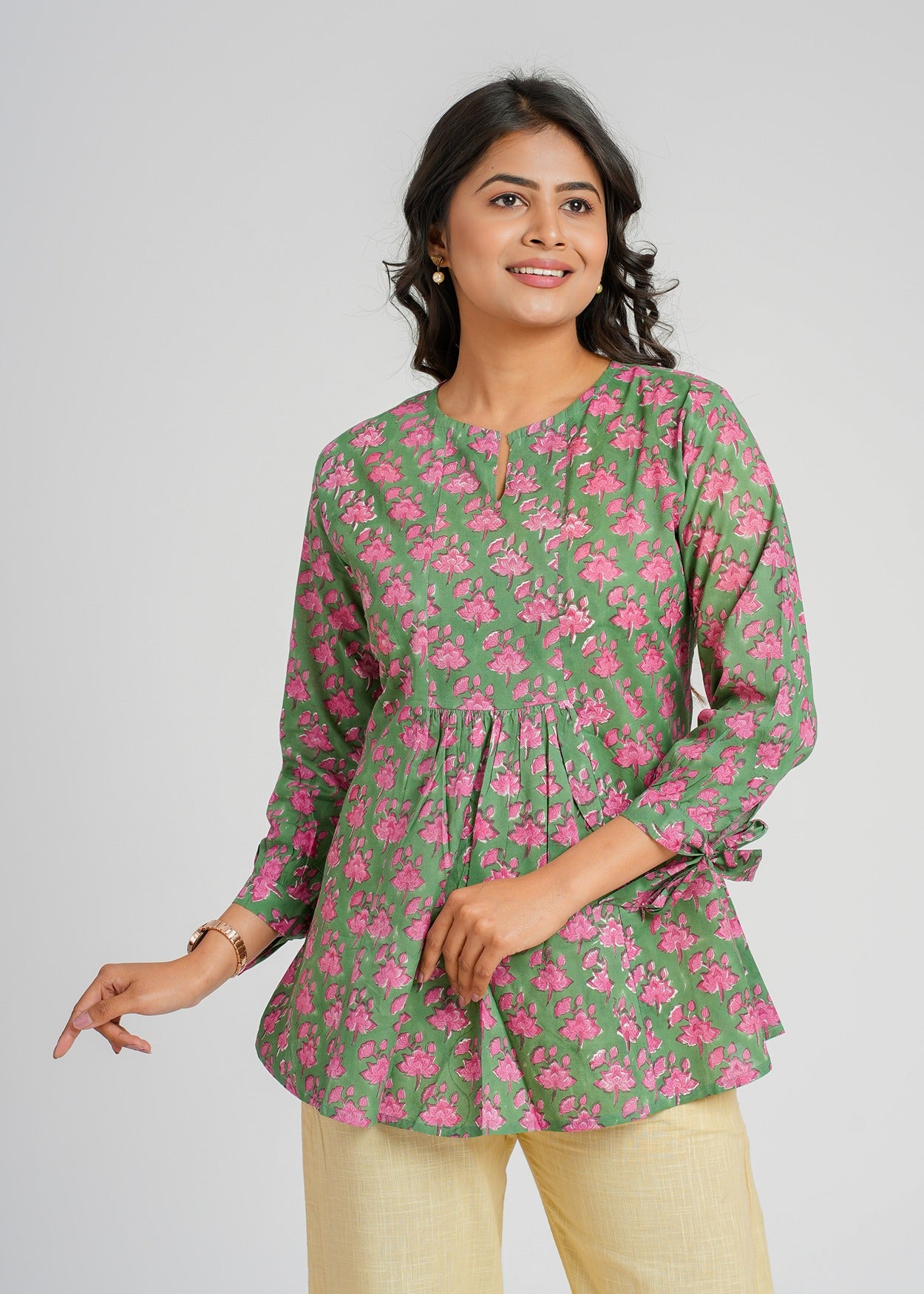 Block Printed Cotton Short Top