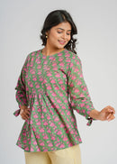 Block Printed Cotton Short Top