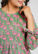 Block Printed Cotton Short Top