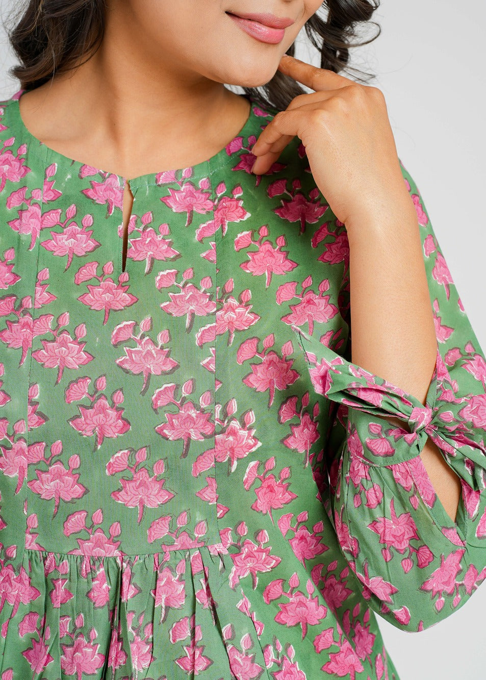 Block Printed Cotton Short Top