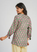 Block Printed Cotton Short Top