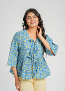 Block Printed Cotton Short Top