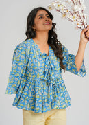 Block Printed Cotton Short Top