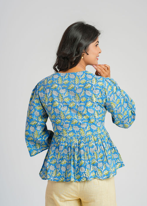 Block Printed Cotton Short Top