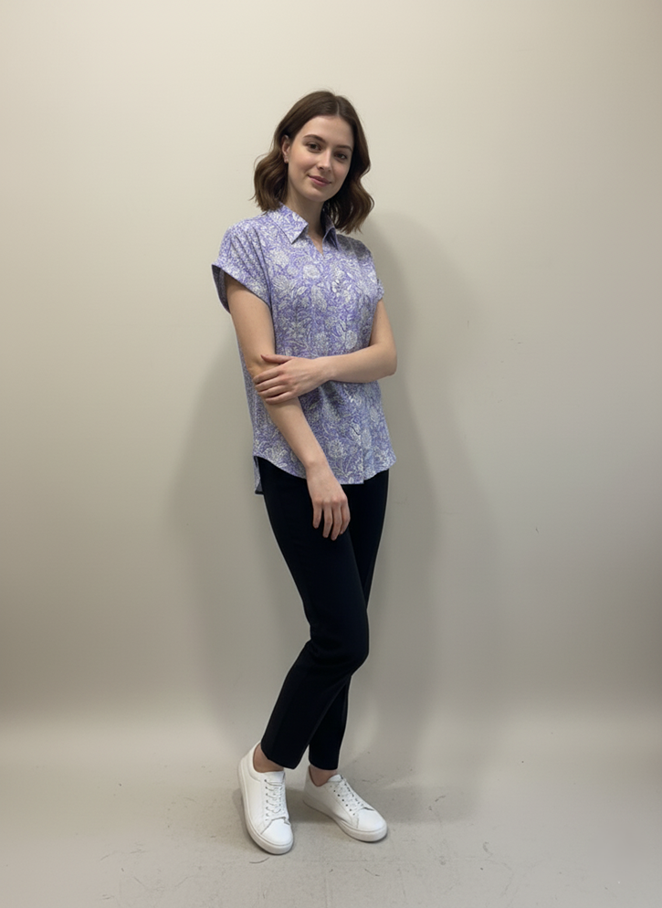 Block Printed Cotton Short Top