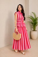 Candy Stripe Cotton Skirt