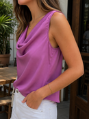 Rose Modal Satin Short Top