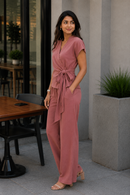 Dusty Rose Double Gauze Wrap Co-ord Set