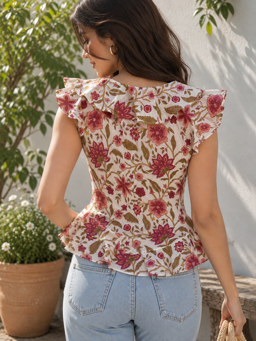 Isla Bloom Ruffle Short Top