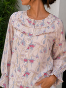 Petal Pixie Chanderi Silk Short Top