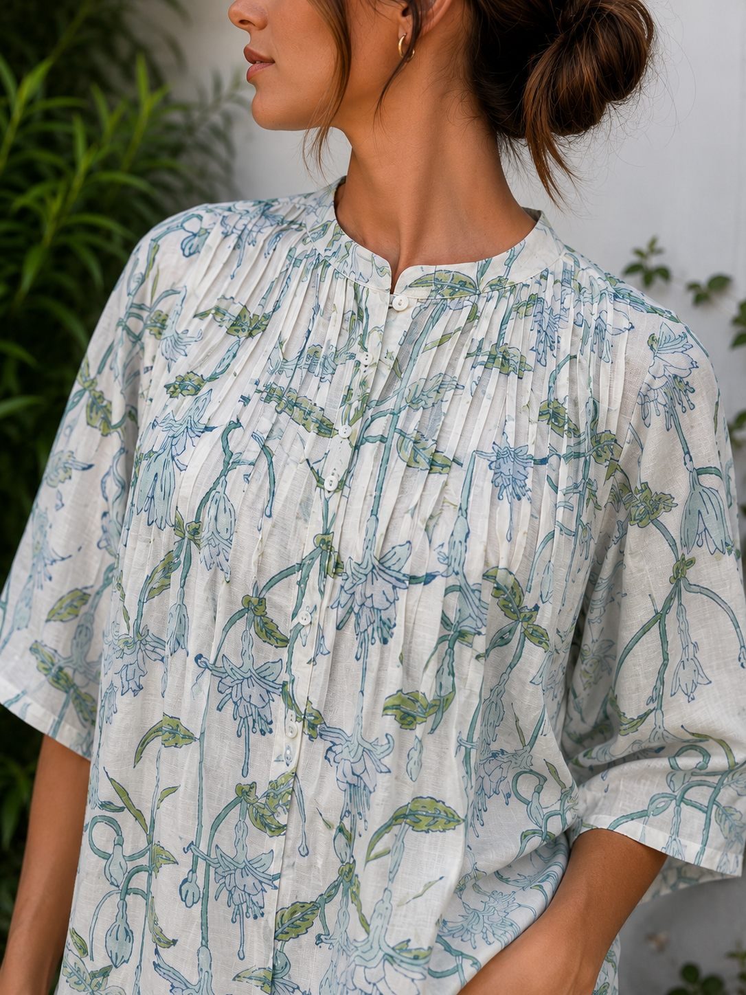 Lume Lily Chanderi Silk Short Top