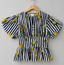Amalfi Lemon Smocked Cotton Top