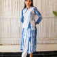 'Shibori' Indigo Button Down Kurta