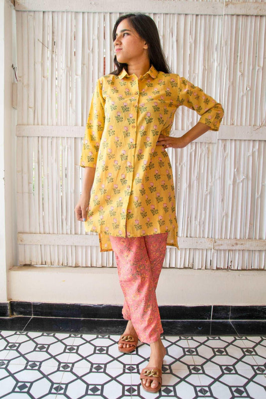 'Peach & Yellow' Co-ord Set