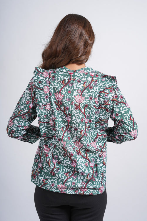 Block Printed Cotton Short Top