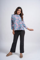 Block Printed Cotton Short Top