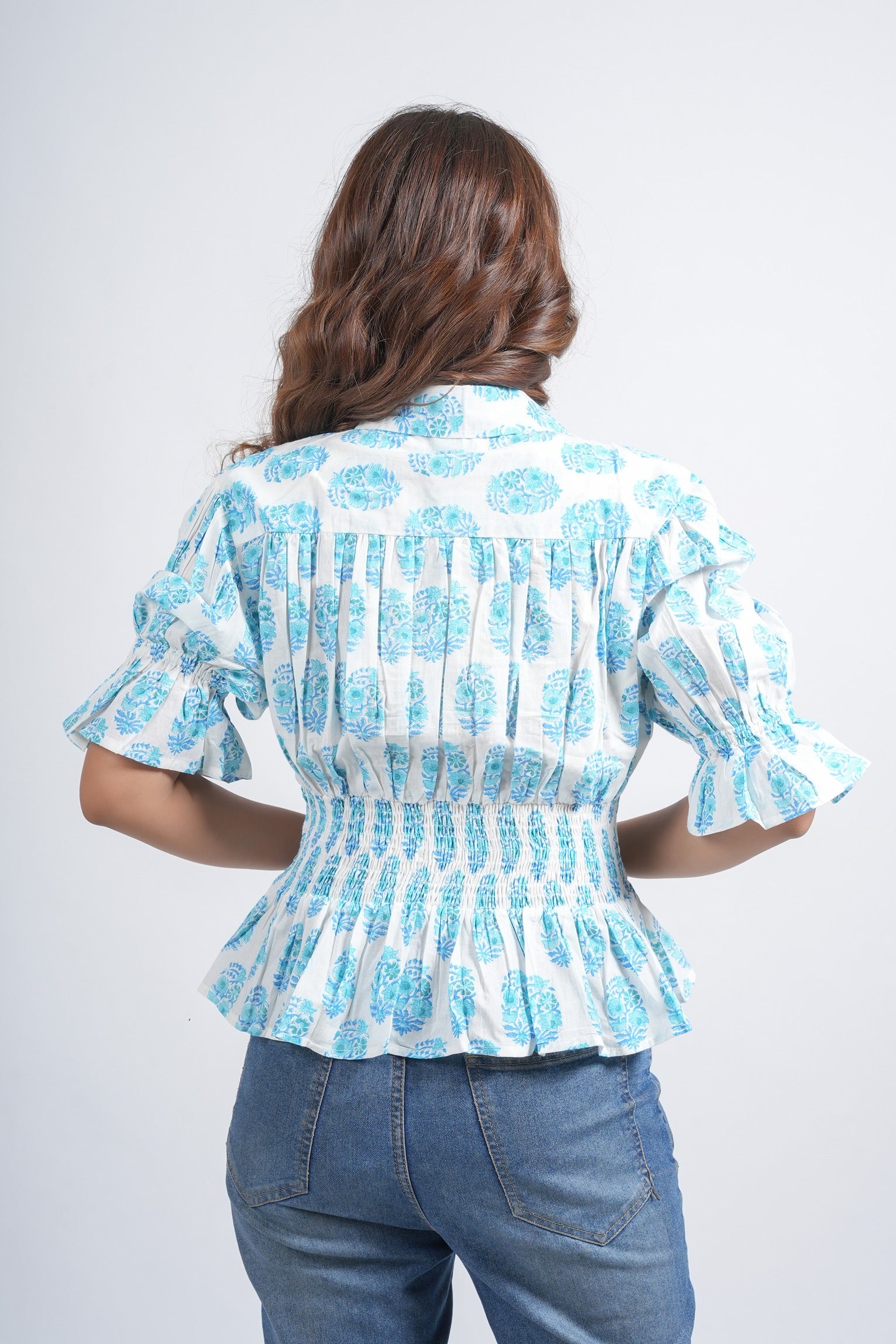 Block Printed Cotton Short Top