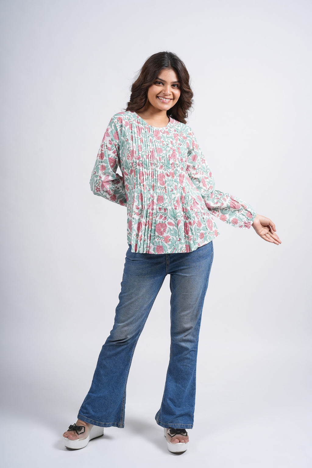 Block Printed Cotton Short Top