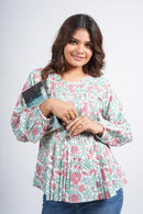Block Printed Cotton Short Top