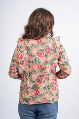 Garden Glint Block Printed Short Kurti