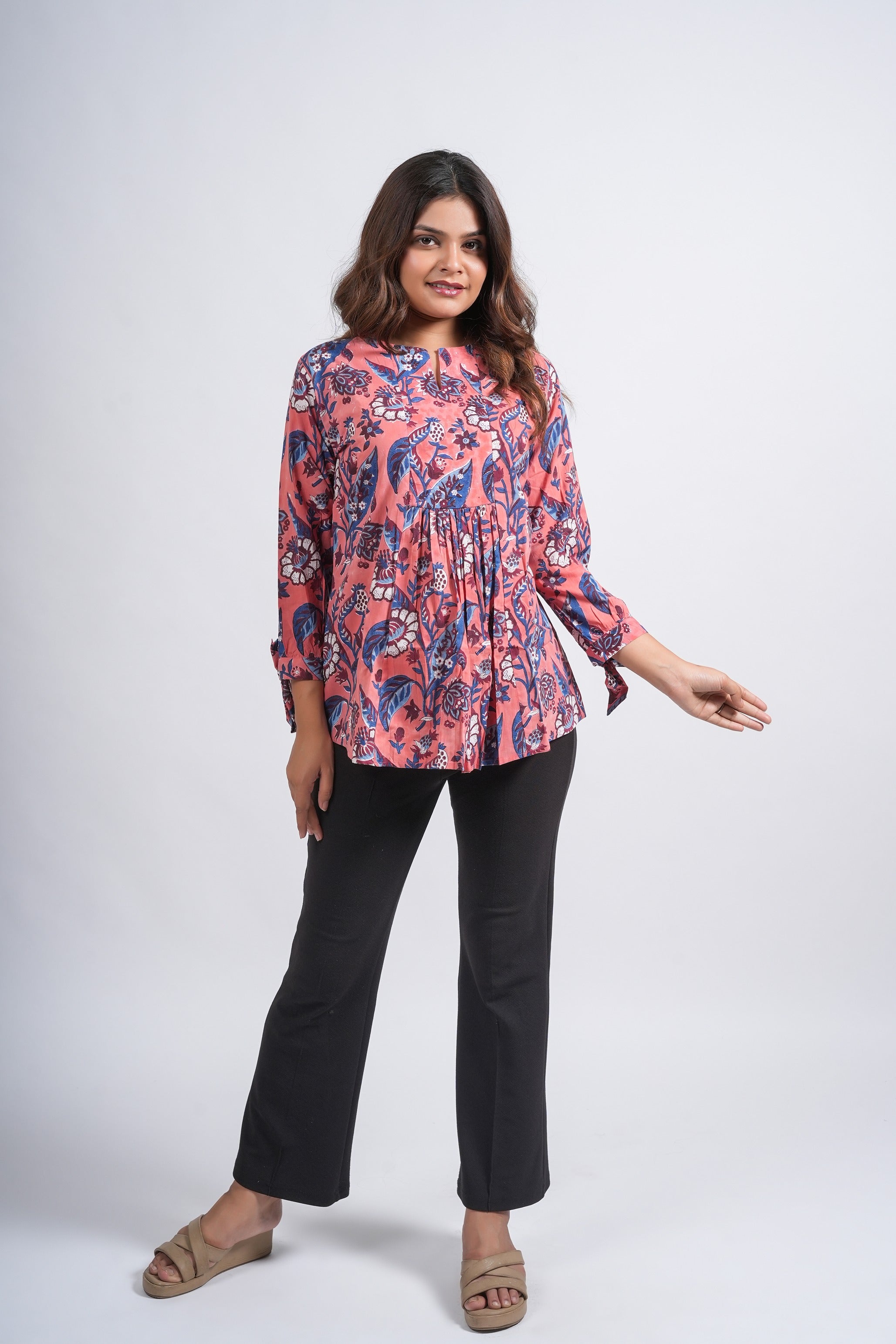 Block Printed Cotton Short Top