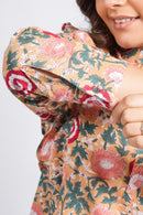 Block Printed Cotton Short Kurti
