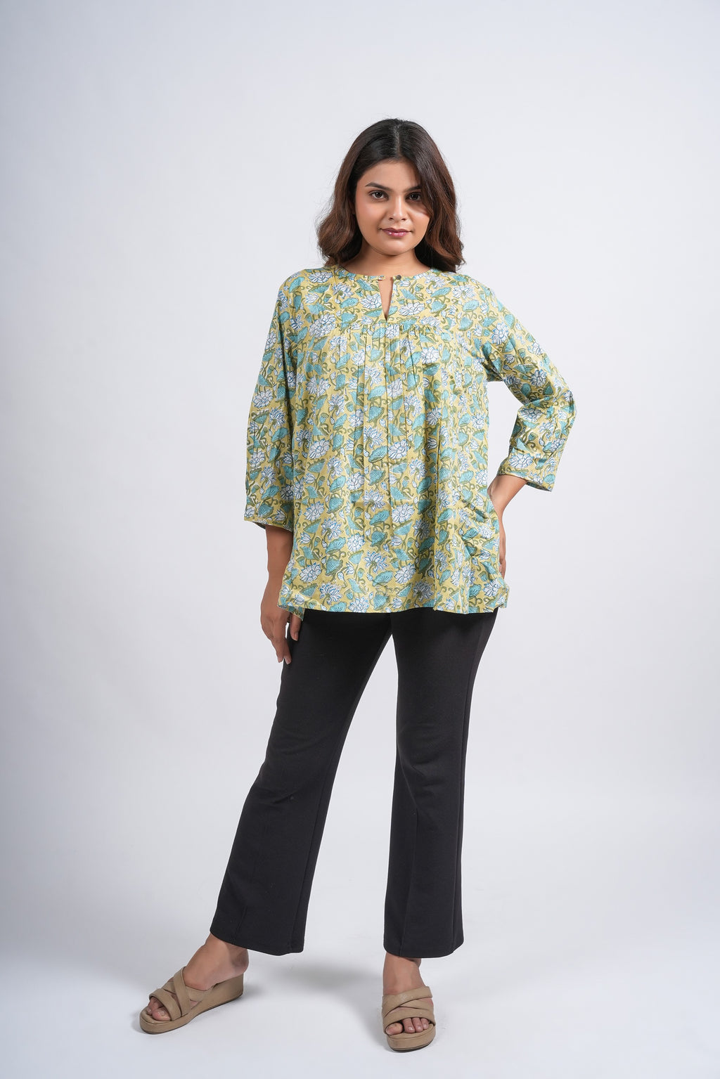 Block Printed Cotton Short Top