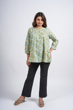Block Printed Cotton Short Top