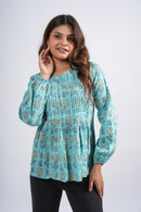 Block Printed Cotton Short Top